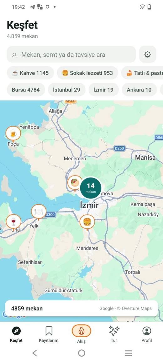 Keşfet haritası